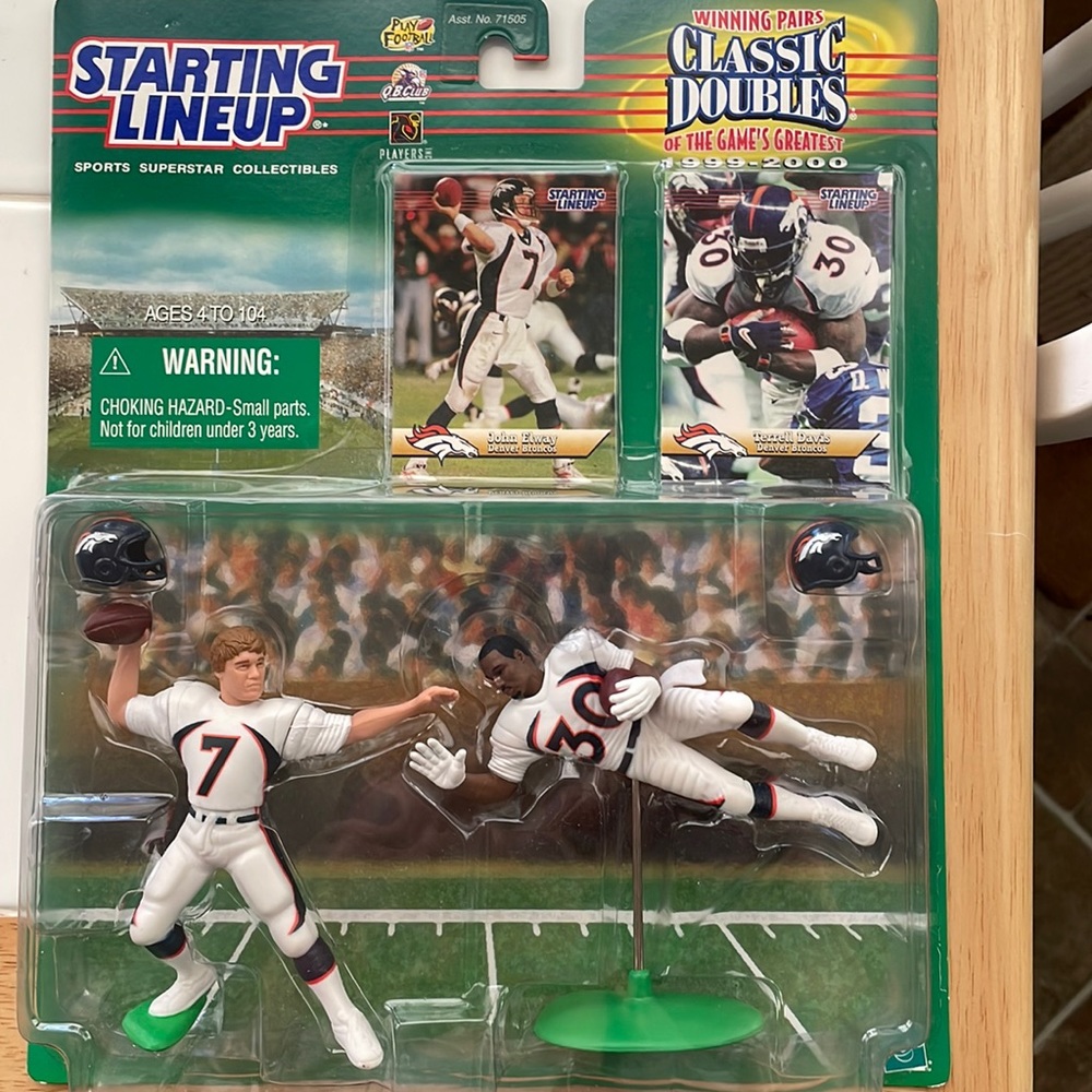 Starting Lineup Football NFL Classic Doubles John Elway and Terrell Davis